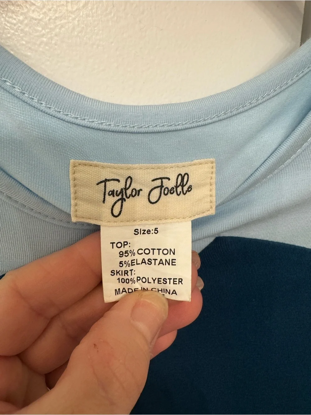 Taylor Joelle Cinderella Girls Light Blue & Navy Princess Tulle Costume Dress